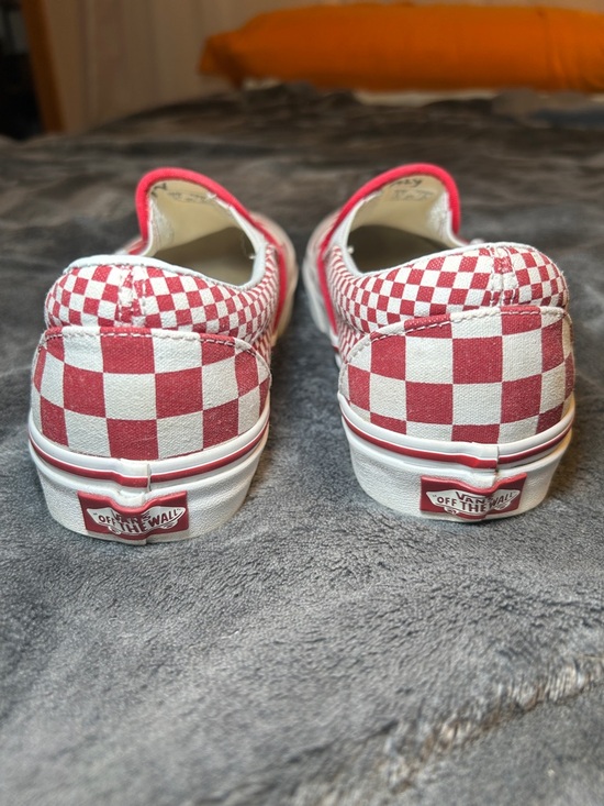 Vans Red Checkered Slip-On Shoes size 7 - Picture 3 of 7